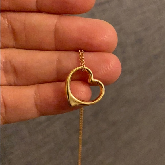 Solid Rose Gold heart and chain 14k - Picture 7 of 8